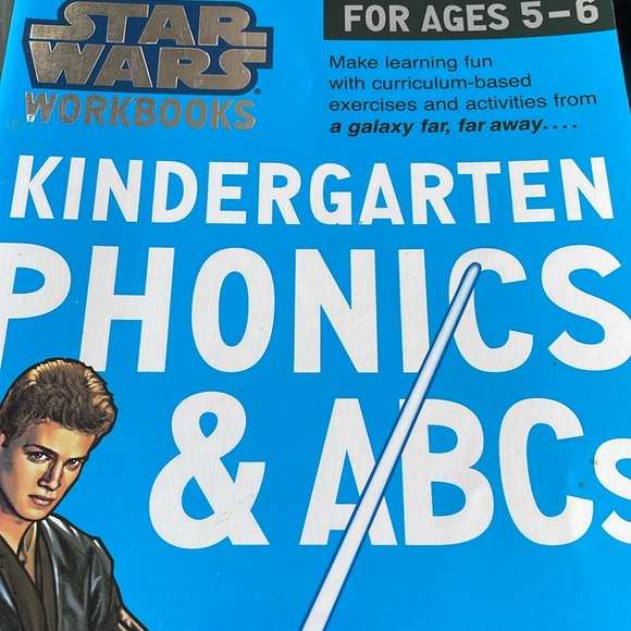 2 Star Wars Workbooks Preschool ABC Fun & Kindergarten Phonics & ABCs - Picture 4 of 14
